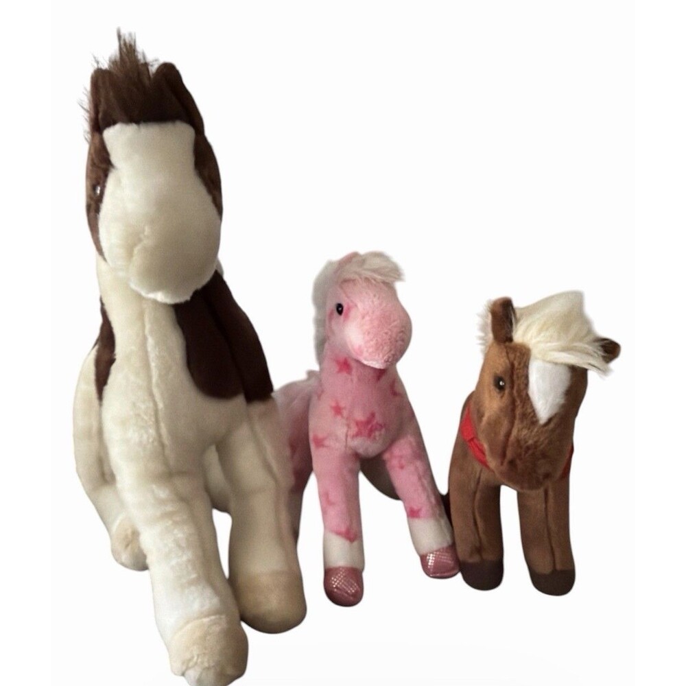 Douglas Cuddle Toys Lot (3) Horse Pony